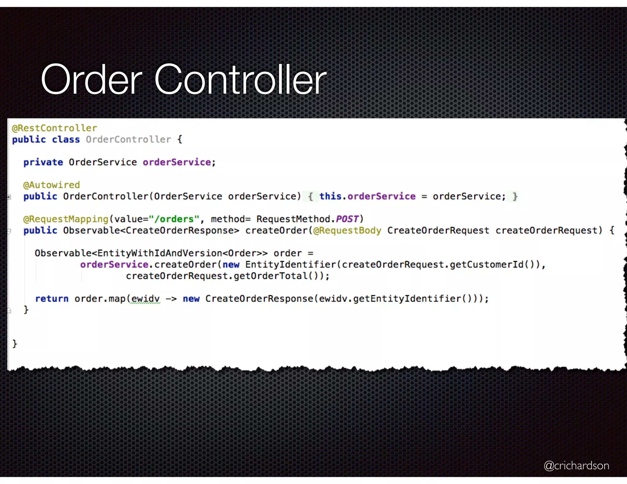 @crichardson
Order Controller
 