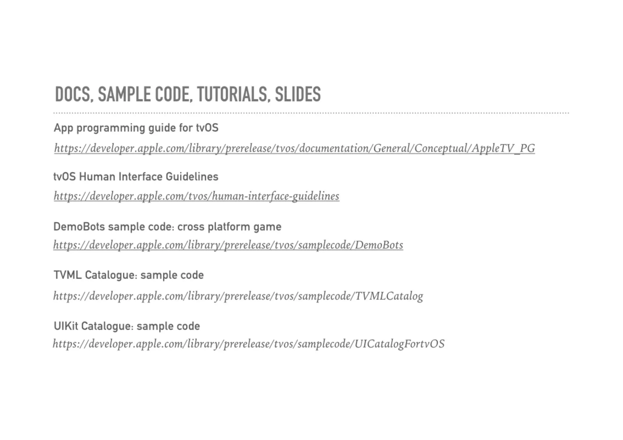 Developing for Apple TV