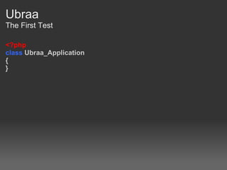 Ubraa The First Test <?php class  Ubraa_Application { } 