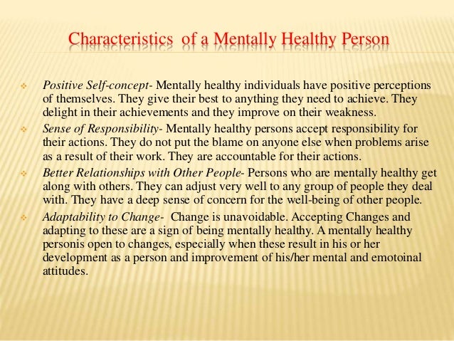 Characteristics of a healthy person mentally The 7 Habits of Highly
