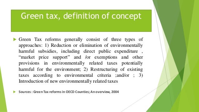 Green Tax Examples