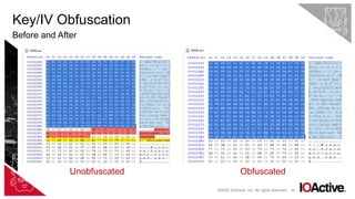 46
Key/IV Obfuscation
Before and After
©2022 IOActive, Inc. All rights reserved.
Unobfuscated Obfuscated
 