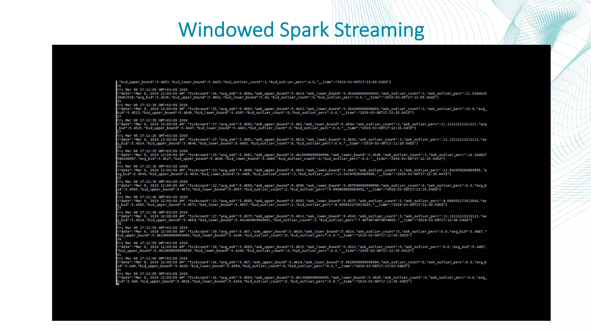 Windowed Spark Streaming 