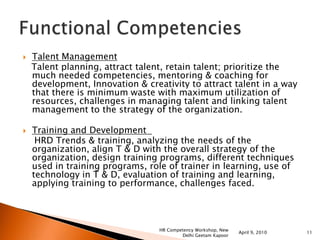 Developing hr competency framework | PPTX