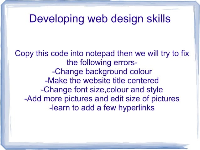 Developing html skills 1 | ODP