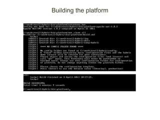 Building the platform
 