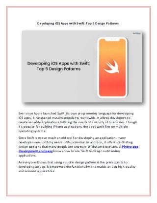 Developing iOS Apps with Swift Top 5 Design Patterns .pdf