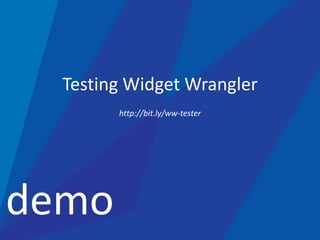 Developing JavaScript Widgets | PPT
