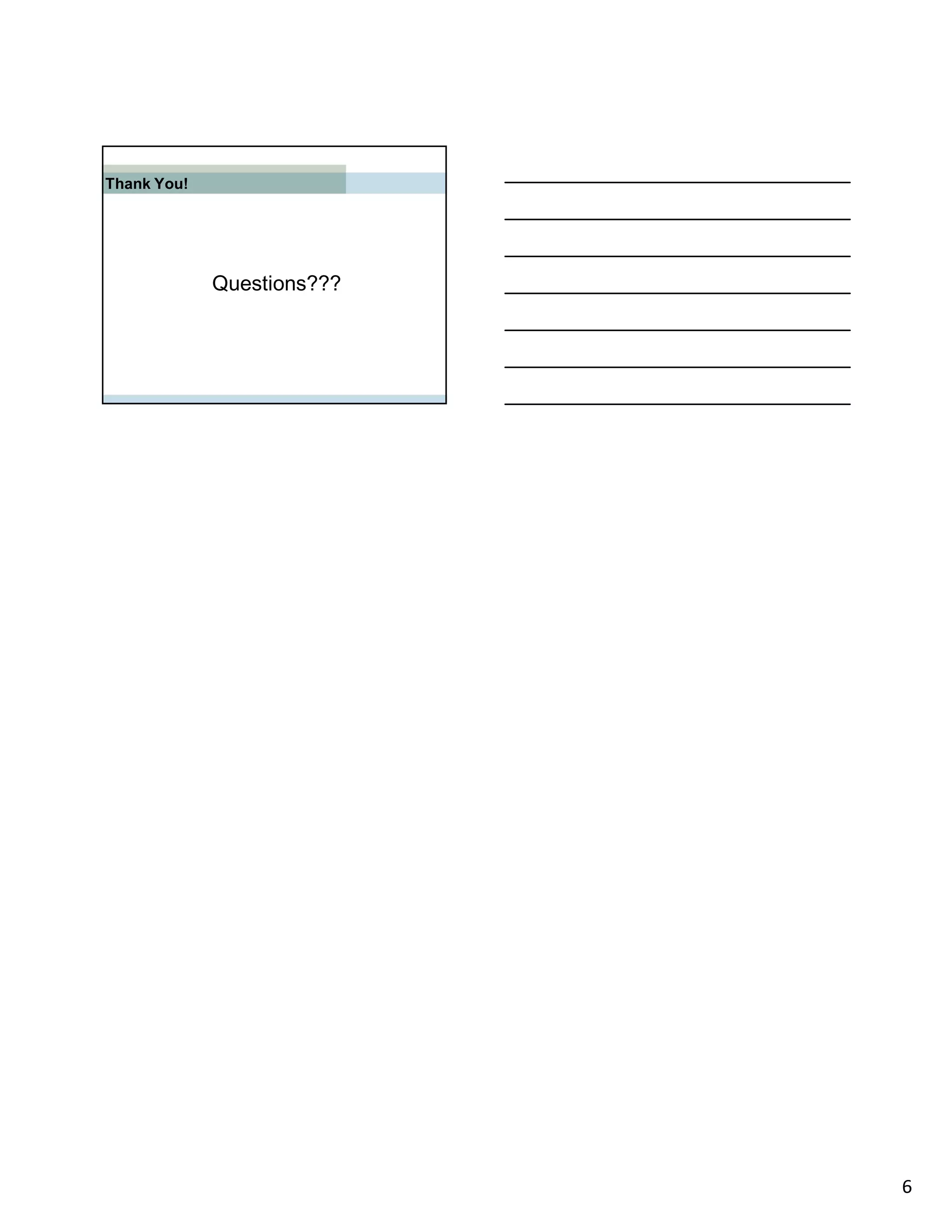 Thank You!




             Questions???




                            6
 