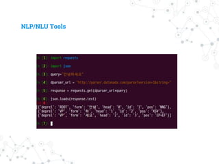 NLP/NLU Tools
 
