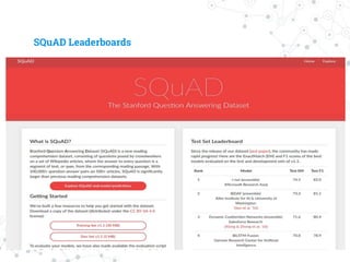 SQuAD Leaderboards
◎
 