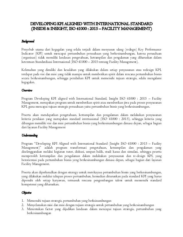 iso standard kpi kpi aligned standard with international Developing iso standard kpi kpi aligned standard with international Developing