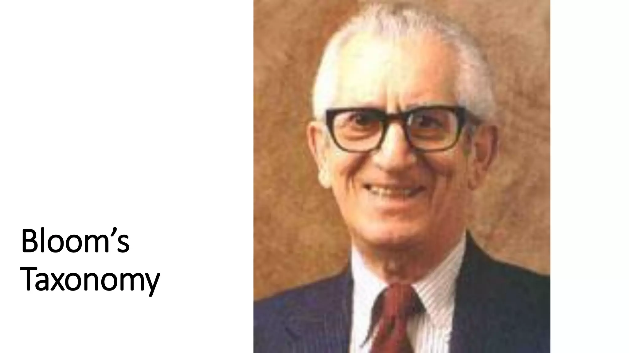 Bloom’s
Taxonomy
 