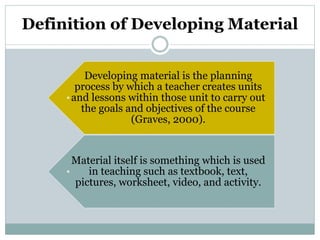 Developing material | PPT