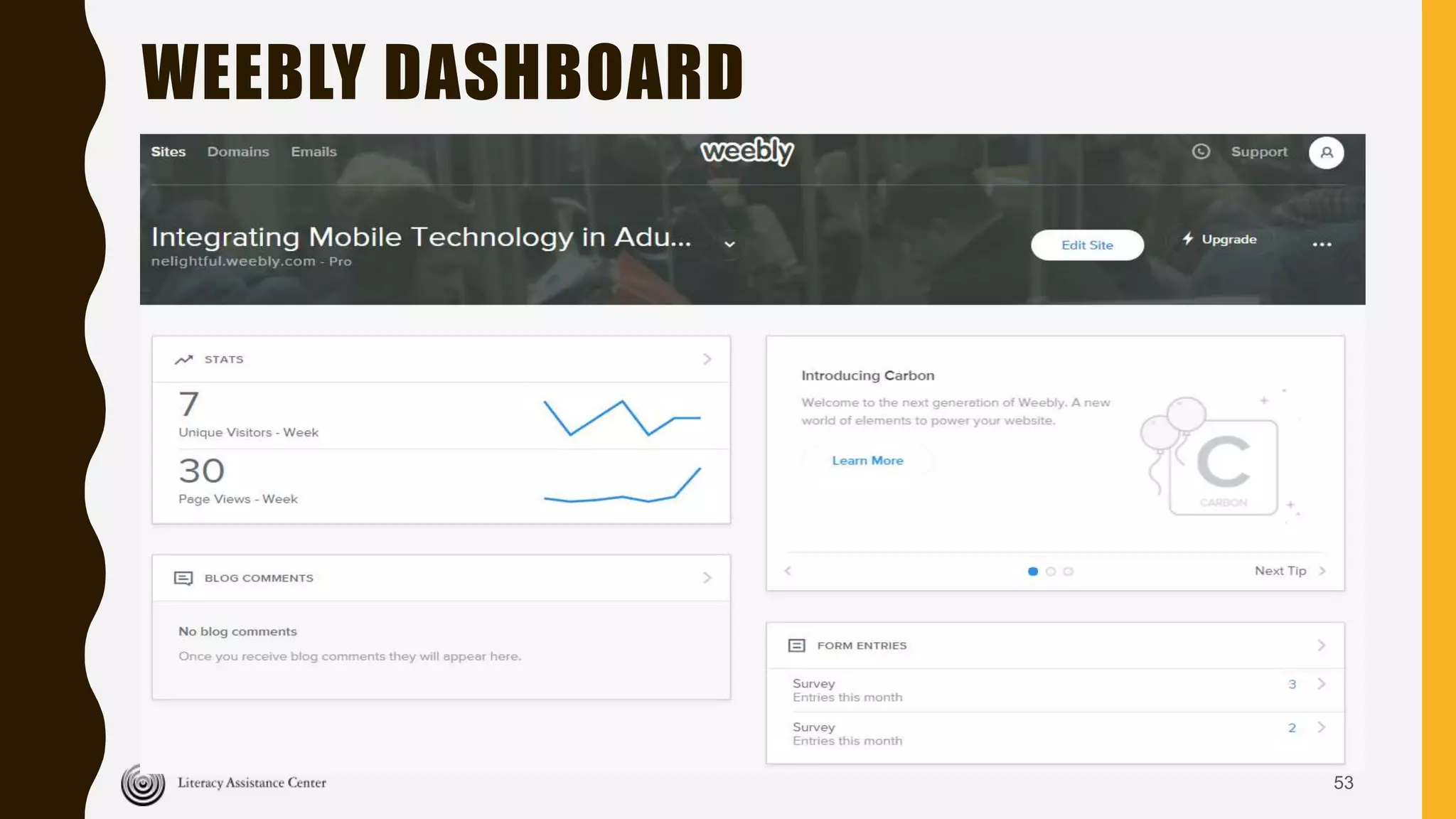 WEEBLY DASHBOARD
53
 