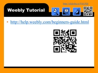 http://bit.ly/mobilecontentosy
Weebly Tutorial
• http://help.weebly.com/beginners-guide.html
38
 