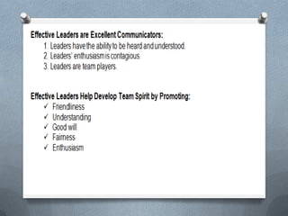 Developing peer leadership