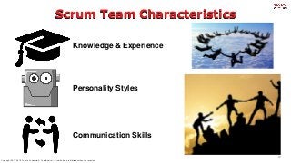 Copyright 2017-2018. Toyota Connected. Confidential -- Distribution prohibited without permission.
Scrum Team Characteristics
10
Knowledge & Experience
Personality Styles
Communication Skills
 