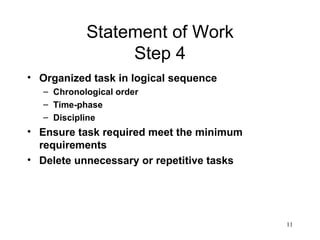 Developing Performance Based Work Statements | PPT
