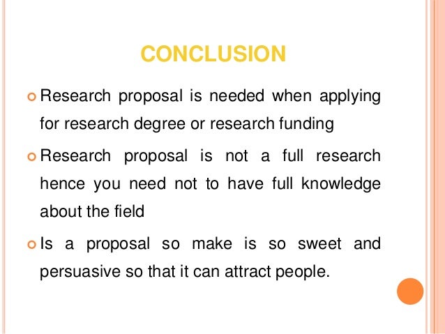 sample conclusion in research proposal