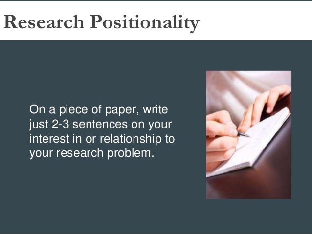 Dissertation positionality