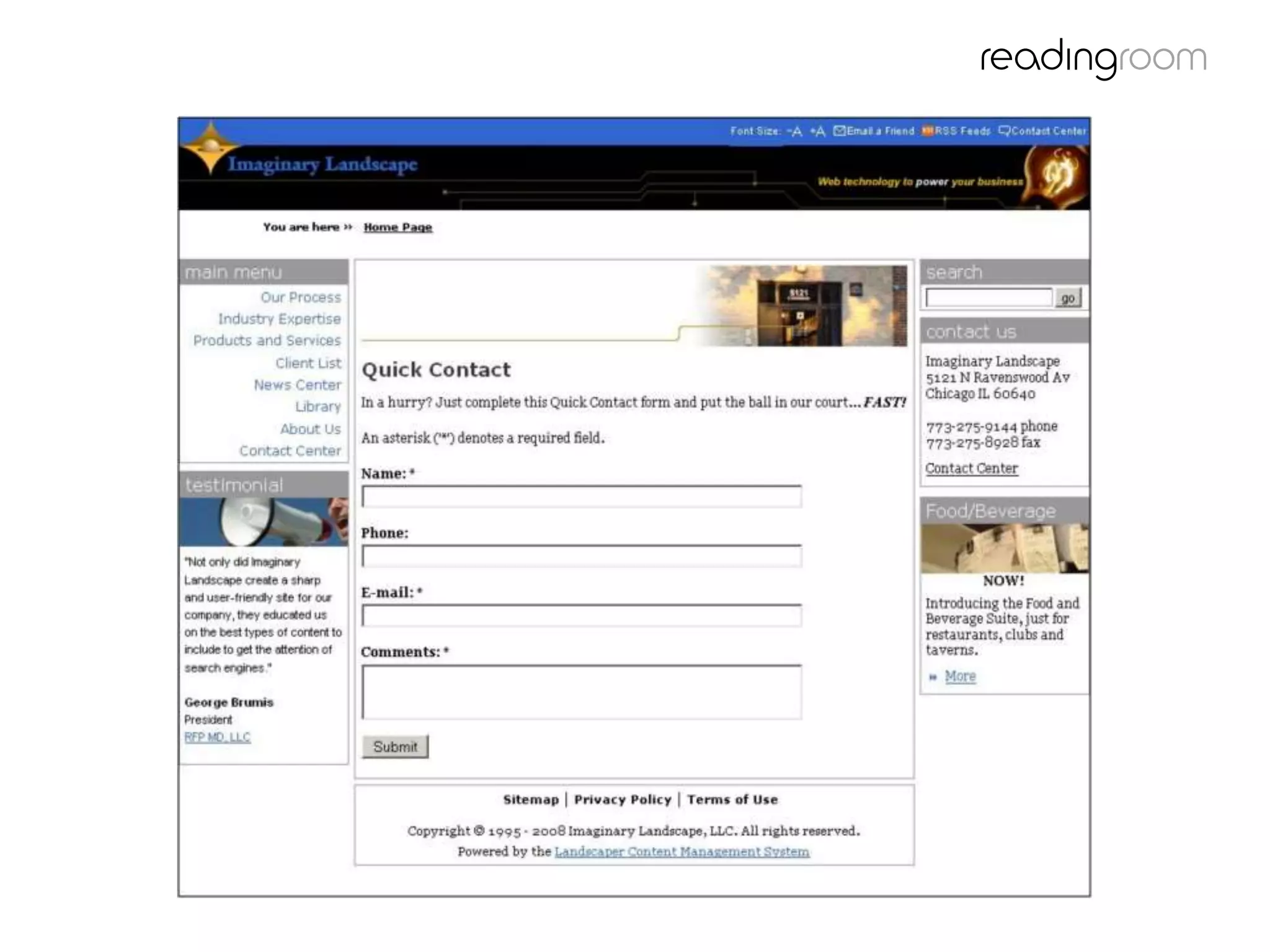 Contact form with 4 fields
 