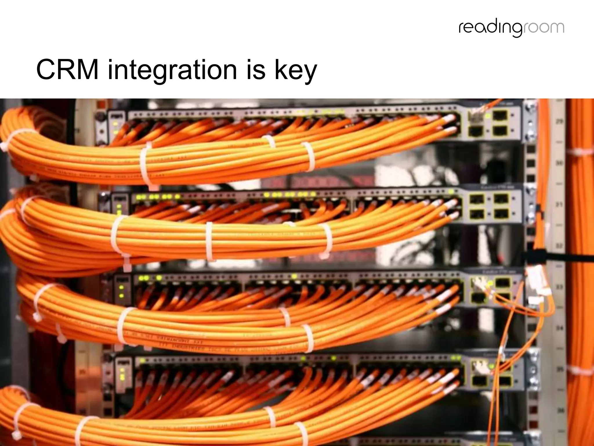 CRM integration is key
 