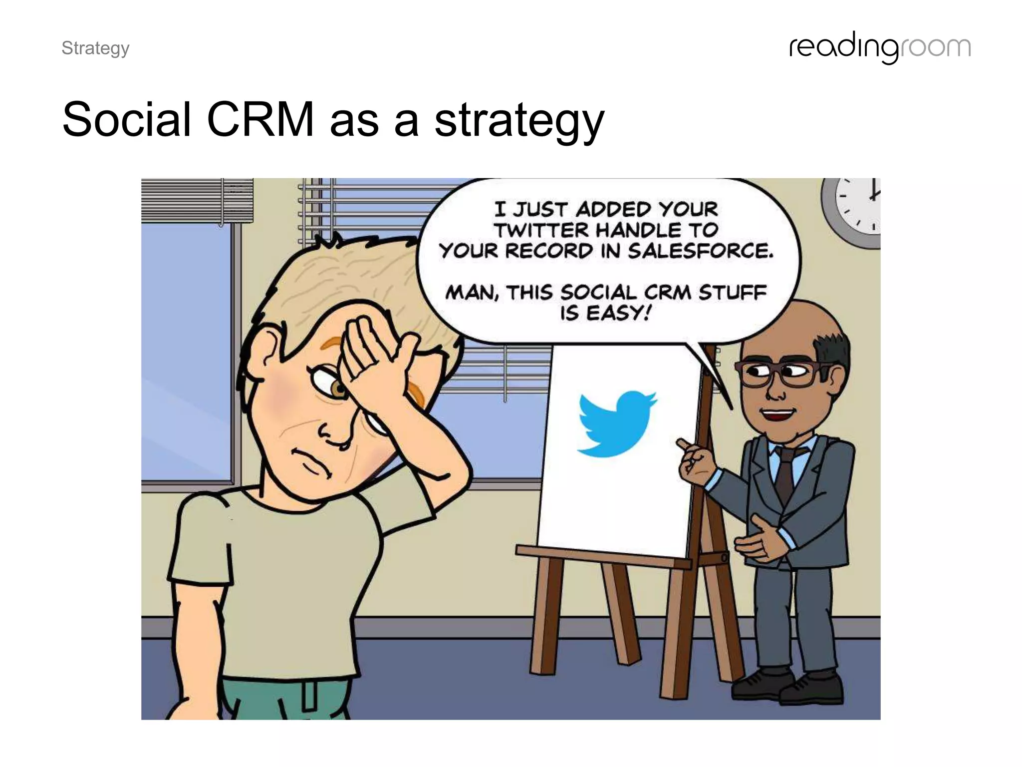 Social CRM as a strategy
Strategy
 