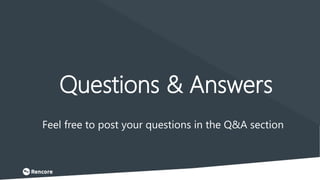 Questions & Answers
Feel free to post your questions in the Q&A section
 