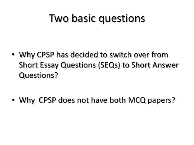 Short essay questions