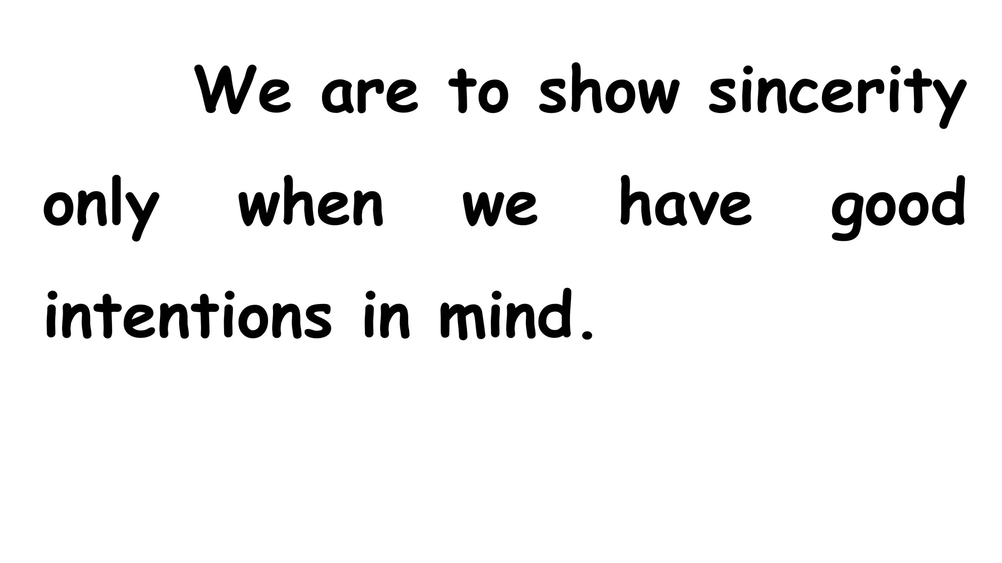 Developing sincerity | PPTX