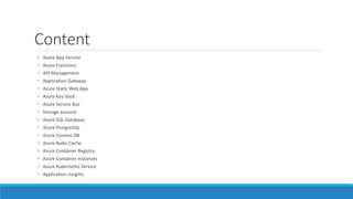 Developing Solutions for Azure - Best Practices | PPTX