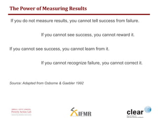 The Power of Measuring Results 
If you do not measure results, you cannot tell success from failure. 
If you cannot see su...
