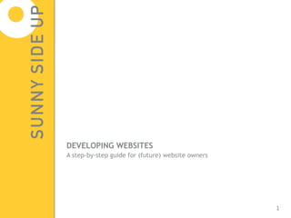 DEVELOPING WEBSITES  A step-by-step guide for (future) website owners   