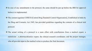 DEVELOPING THE CLINICAL TRIAL PROTOCOL | PPT | PPTX