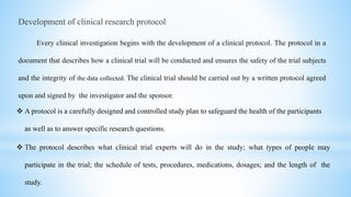 DEVELOPING THE CLINICAL TRIAL PROTOCOL | PPT | PPTX | Pharmaceutical ...