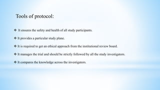 DEVELOPING THE CLINICAL TRIAL PROTOCOL | PPT | PPTX