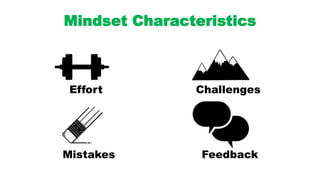 Mindset Characteristics
Effort Challenges
Mistakes Feedback
 