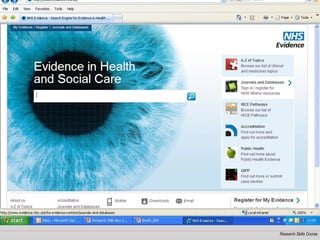 Research Skills Course
 