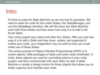 Developing the State Machine with code c# for application and game ...