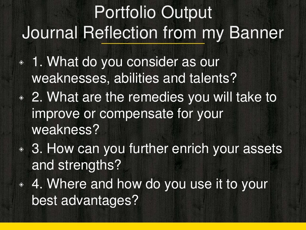 Developing The Whole Person Reflection Developing the whole person