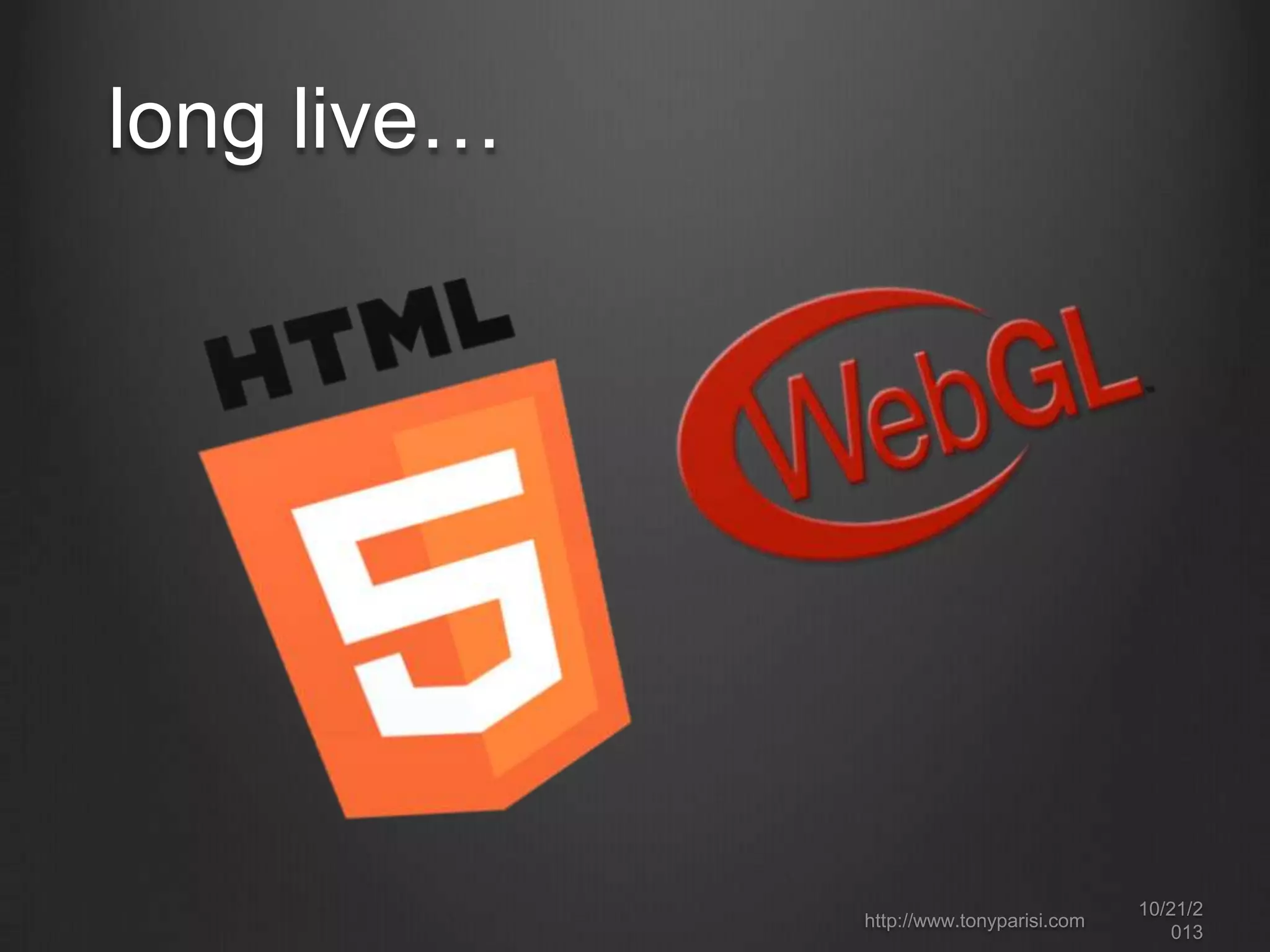 long live…

http://www.tonyparisi.com

10/22/2
013

 