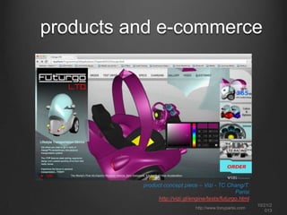 advertising and media

collaboration with Rei Inamoto and AKQA
http://makeourmark.levi.com/project-overview-whatmovesyou.html
developed by Tony Parisi and Simo Santavirta
http://www.simppa.fi/
http://www.tonyparisi.com

10/22/2
013

 