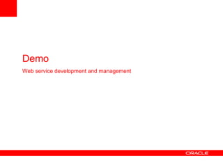 Demo Web service development and management 