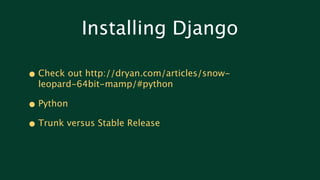 Developing With Django | PPT