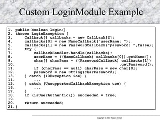 Custom LoginModule Example 