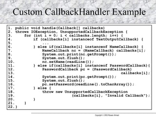 Custom CallbackHandler Example 