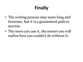 Developing writing skills - The process approach | PPTX