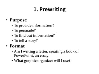 Developing writing skills - The process approach | PPTX