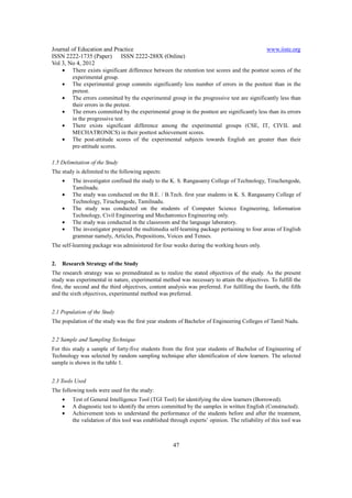 Developing written english through multimedia for slow learners | PDF